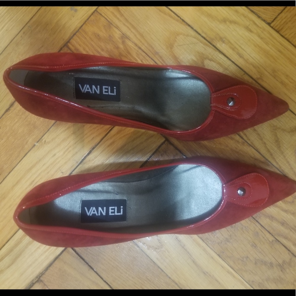 Vaneli Zako Red Suede Pumps